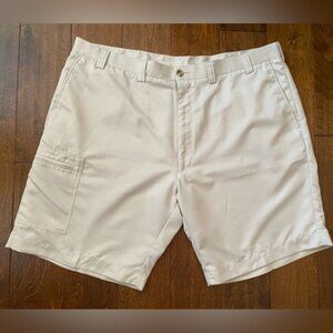 Roundtree & Yorke Men’s Classic Fit Cargo Shorts, Size 44 Big – Light Khaki